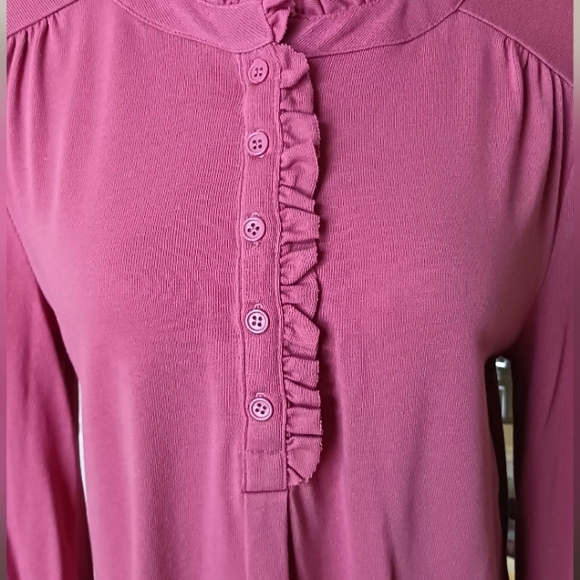 Daily Thread Ruffle Collar Top Sz M NWOT Pink - Picture 7 of 12